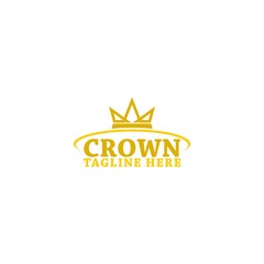 Sticker - Crown Concept Logo Design Template Isolated on white background