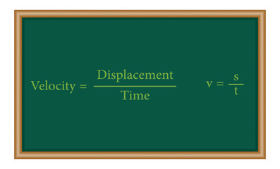 Canvas Print - Speed distance time formula. Scientific resources for teachers and students.