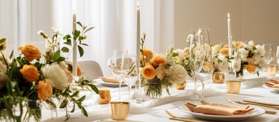 Wedding event coordination for table decorations