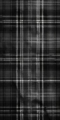 Canvas Print - A black and white photo showcasing a plaid fabric pattern. Suitable for various design projects