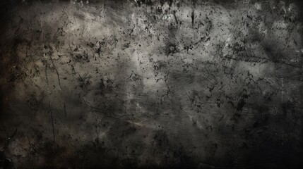 A distressed and grungy black metal background featuring scratched and worn textures, creating a spooky and eerie horror-themed surface