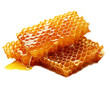 honeycomb with honey isolated on transparent background, png 