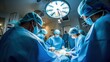 © ETAJOE - Group of surgeons in operating room , Medical Team Performing Surgical Operation in Modern Operating Room
