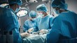 © ETAJOE - Group of surgeons in operating room , Medical Team Performing Surgical Operation in Modern Operating Room