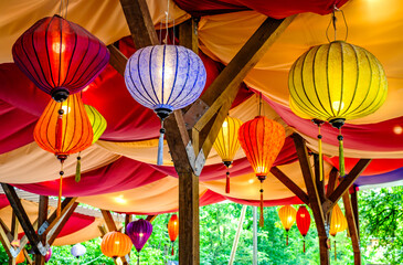 Canvas Print - typical party lantern - close up