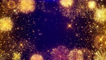 Fireworks Celebration Night Sky Background Video