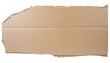 © Transparent png - ripped cardboard piece paper note  Isolated on a transparent background. PNG cutout or clipping path.