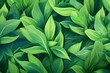 Illustration showcasing the vitality and ecological significance of abstract green leaves. Generative AI