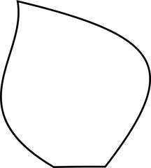 Wall Mural - Black outline abstract simple shape png