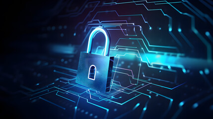 abstract digital background representing cyber security, generative ai