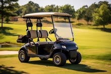 Golf Cart On A Light Background