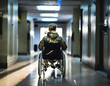 soldier on wheelchair
