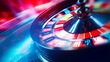 Colorful roulette in the casino