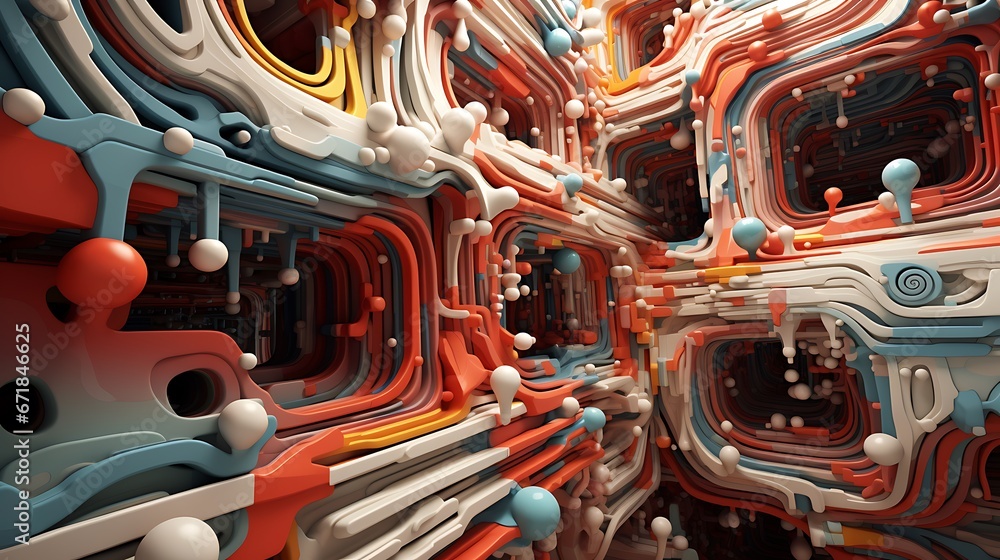 3D abstract art background wallpaper Stock Illustration | Adobe Stock