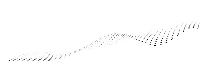 Technology abstract background. Geometric dotted curve shapes.