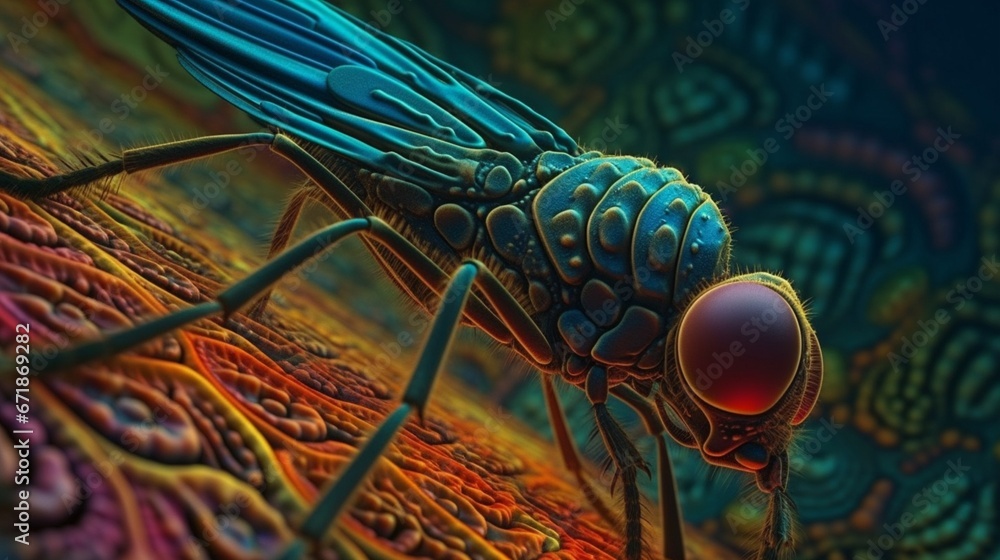 Amazing view under electron microscope psyche Ai generated art Stock ...