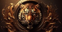 Angry Tiger Face Pictorial Mark Logo Illustration Image Ai Generated Art