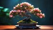 Azalea bonsai tree ultra detailed realistic leaves photography picture AI generated art