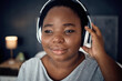 © David Lahoud/peopleimages.com - Crying, sad and black woman with headphones for music, sound or audio. Tears, radio and plus size African person listening, hearing and streaming podcast with depression, crisis and problem in home
