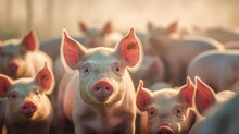 Pigs In Pig Farm.generative Ai