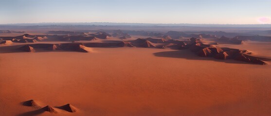 Wall Mural - Aerial view of a desert landscape from Generative AI