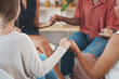 © Wesley JvR/peopleimages.com - Diversity, teamwork or people holding hands for support, trust or team building in unity or community. Group of business people collaboration, therapy or friends helping, hope or faith in circle