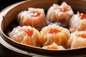 close up dim sum picture. macro dim sum. food photography for menu.