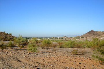 Wall Mural - City of Phoenix and State Route 51 as seen from Dreamy Draw recreation area, Arizona family-friendly mountain preserve