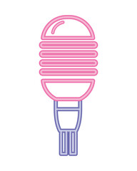 Sticker - neon music microphone bright