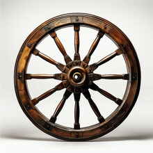 Wheel Old Antique Wooden Vintage Wood Wagon Cart Rustic Round Retro Carriage Transportation Country