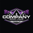 © blessed.grapix - Insulation foam logo design Construction foam gun logo template