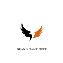 Sticker - falcon Flaying Bird Logo abstract. design template, vector illustration