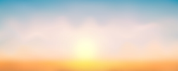 gradient pastel winter sky background. abstract vector dramatic sunset. dreamy soft landscape. blurr