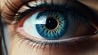 close up of Blue eye of men : Generative AI