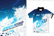 © MuhammadSaifullah - sublimation jersey design blue white splash halftone splash background abstract colour gradient sporty football basketball soccer netball