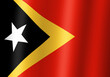 east timor national flag 3d illustration close up view