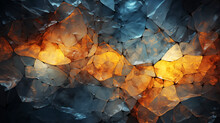 Abstract Texture Background With Blue And Orange Color, 3D Illustration.