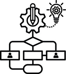 Wall Mural - process design icon business process management design vector bpm design symbol