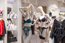 Mannequins In A Lingerie Store. Femininity, Beauty, Sexuality And Comfort.