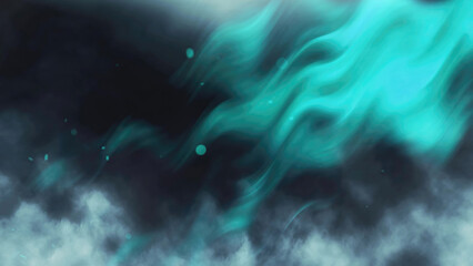 Aufkleber - Magic light blue waves. Abstract background.