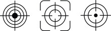 Shooting range linear icon. Target icon design template. Focus icons collection. Vector illustration