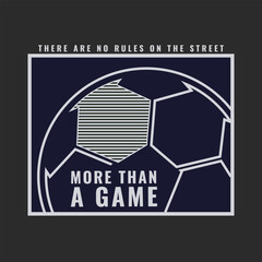 Wall Mural - Soccer and sport typography. T shirt graphics. print. vector.