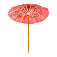 Cocktail Umbrella On Transparent Background. PNG.
