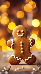 Wall Mural - gingerbread man cookies