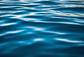 surface of blue water texture background from upper view in minimal style