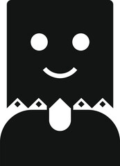 Wall Mural - Anonymous packet face icon simple vector. Human customer job. Business person