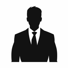 Businessman black icon on white background. Businessman silhouette