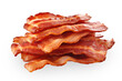 slices of bacon isolated on transparent png