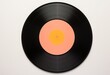 © IgnacioJulian - black vinyl album with orange cover on white background experimental compositions light pink