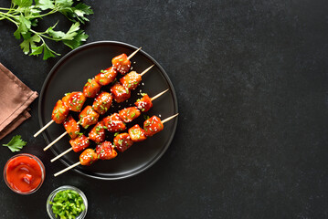 Wall Mural - Teriyaki chicken skewers